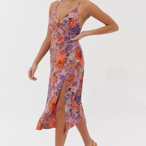 ISO UO lily satin wrap dress (Small, or Medium)